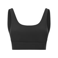 Gather Shock Absorption Fitness Bra U-Shaped Beauty Back Hollow Design Yoga Vest Women